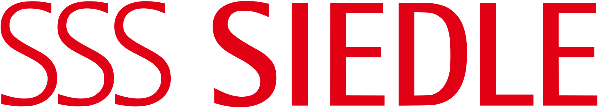 Rot geschriebener Text mit den Buchstaben "SSS SIEDE".