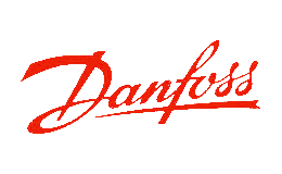 Das Bild zeigt das Wort "Danfoss" in roter, kalligrafischer Schrift auf weißem Hintergrund.